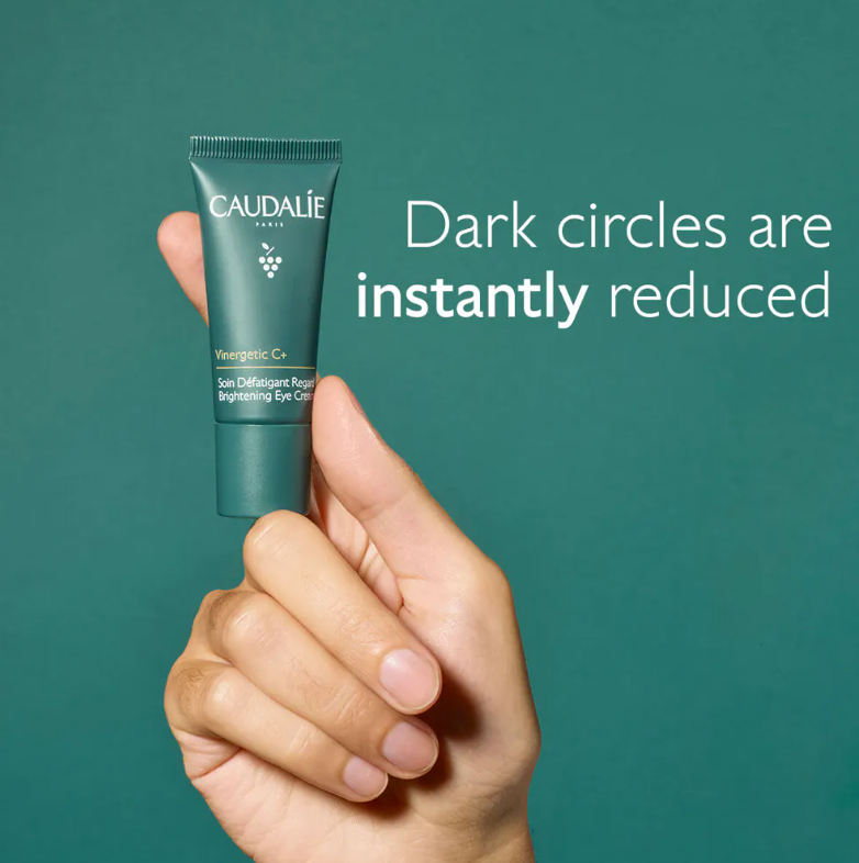 CAUDALIE Tratamiento de Ojos Antifatiga Vinergetic C+  Tipo de piel : Todo tipo de pieles Necesita : Antiojeras, Bolsas Ingredientes clave : Extracto de café, Escualeno de oliva, Nacinamidas Textura : Crema fluida Use : Día y noche ¿Qué es? El Tratamiento de Ojos Antifatiga Vinergetic C+ reduce las ojeras, alisa e hidrata el contorno de ojos. La mirada parece descansada y llena de energía.