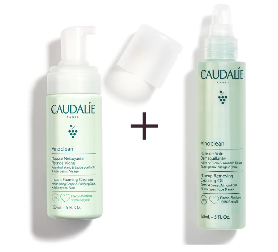 La MIXOLOGÍA de CAUDALIE ¿Quieres ahorrar tiempo? Gracias a la Mixología, inspirada en los Tratamientos Spa Caudalie, adopta el gesto 2-en-1 y enriquece tu ritual de desmaquillado para convertirlo en un auténtico momento de placer. Mezcla la Espuma Limpiadora con el Aceite Tratante Desmaquillante para limpiar y desmaquillar en un solo gesto. Su textura de "espuma sedosa" ofrece a tu piel un desmaquillado cocooning, especialmente adecuado para las pieles secas.